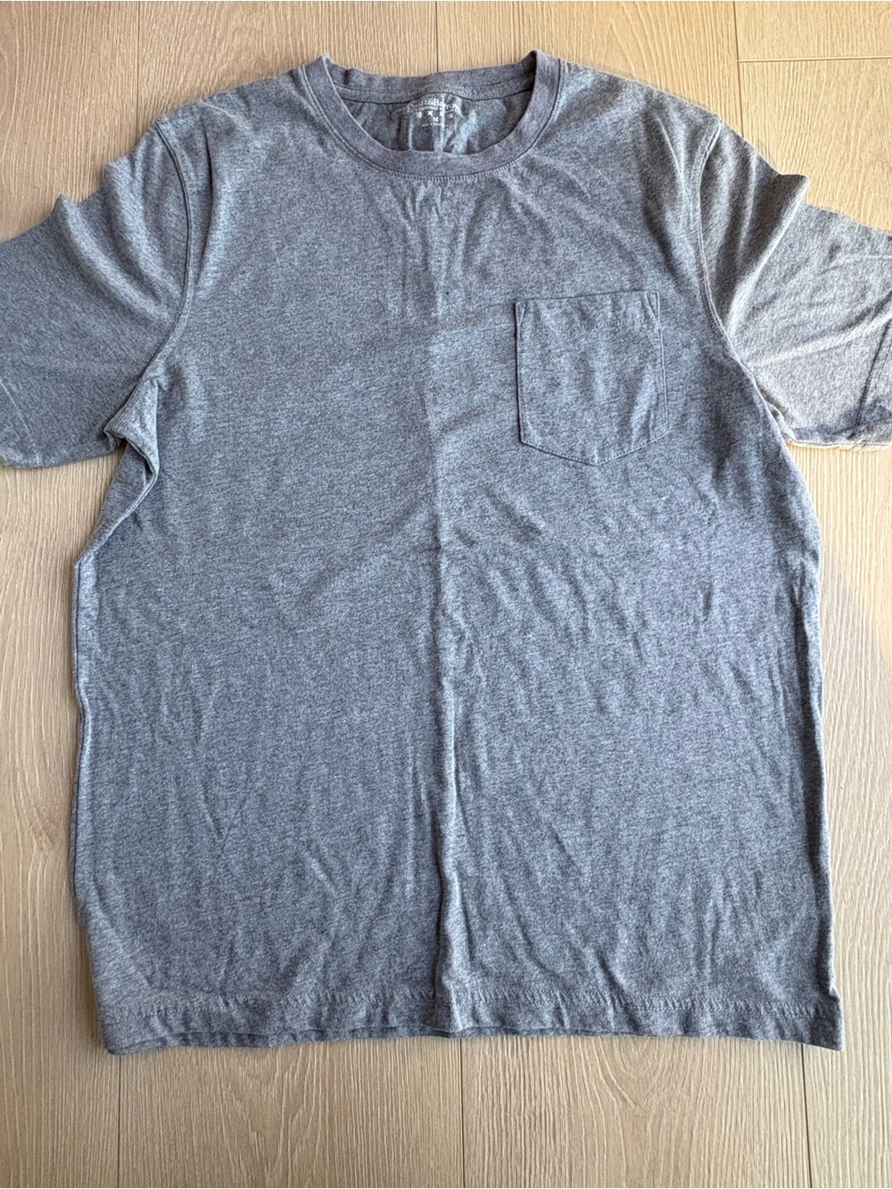 croft & barrow Heather Gray Short Sleeve Pocket Tee